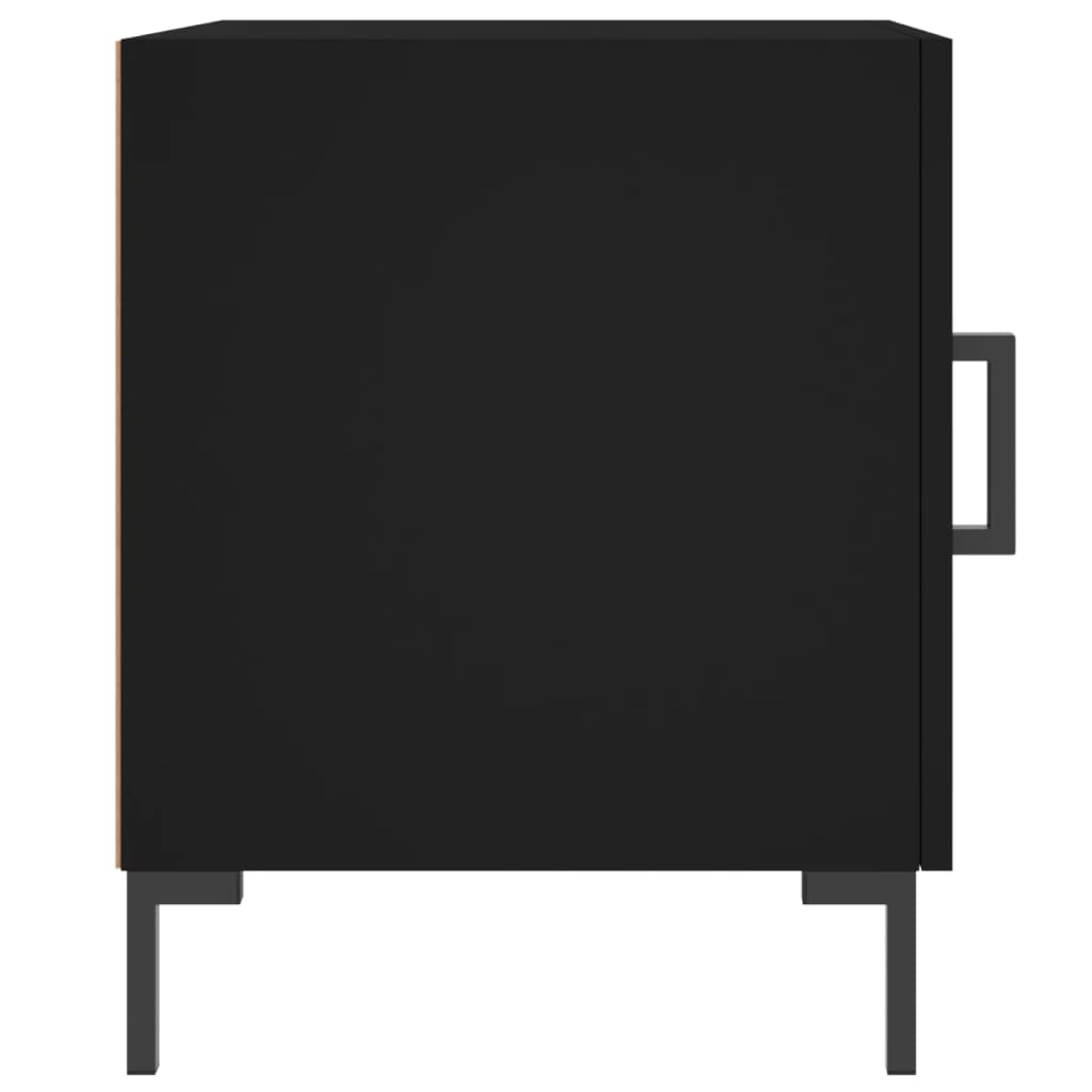 Table de chevet noir 40x40x50 cm bois d’ingénierie - XIOS