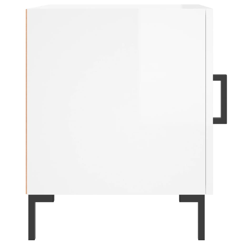 Tables de chevet 2 pcs blanc brillant 40x40x50 cm - XIOS