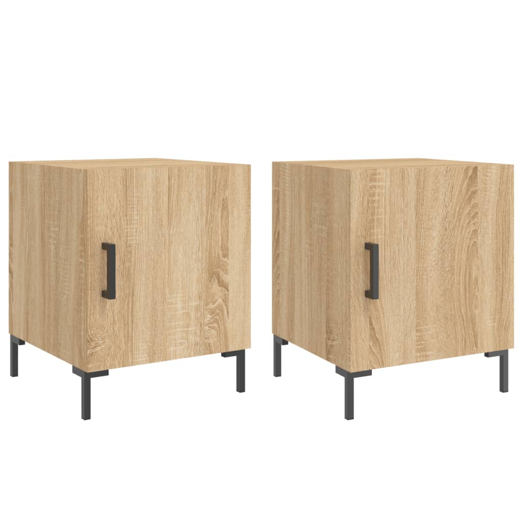 Tables de chevet 2 pcs chêne sonoma 40x40x50 cm bois ingénierie - XIOS
