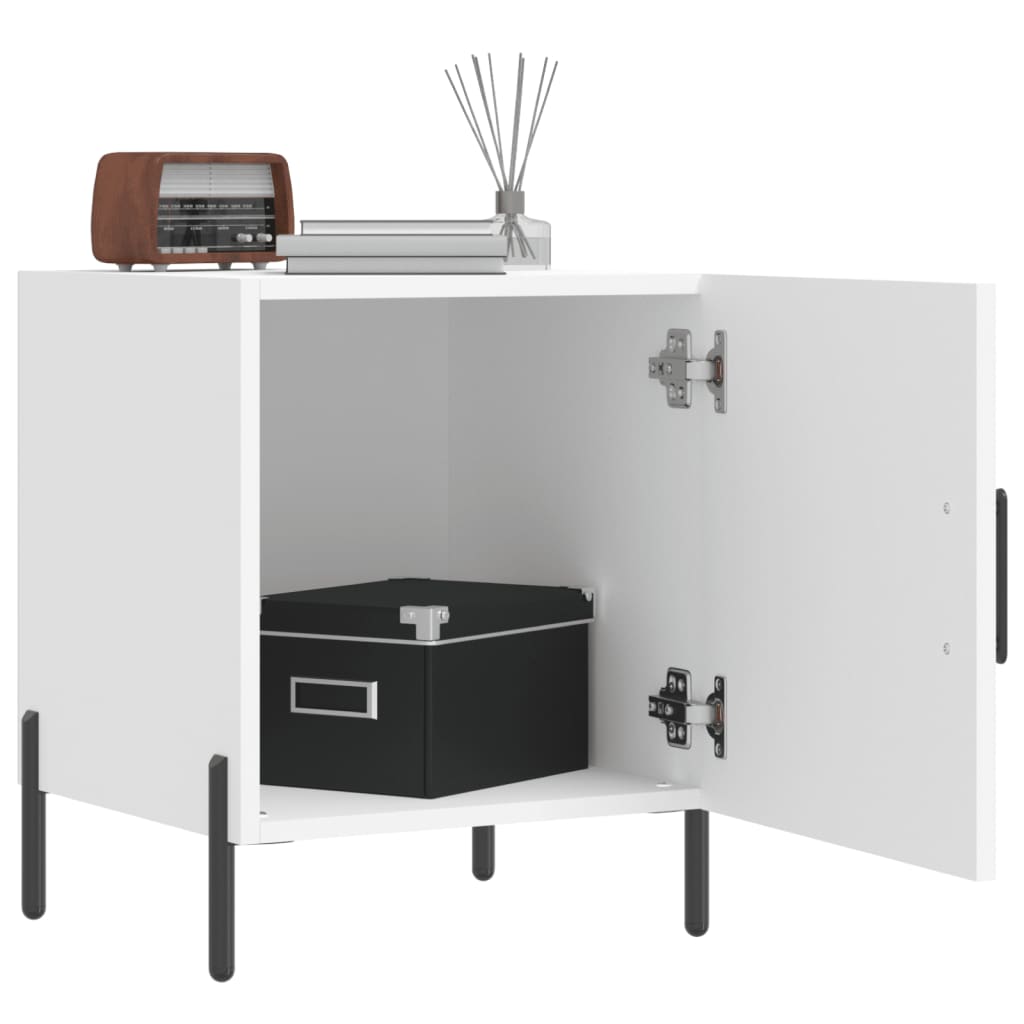 Tables de chevet 2 pcs blanc 40x40x50 cm bois d’ingénierie - XIOS