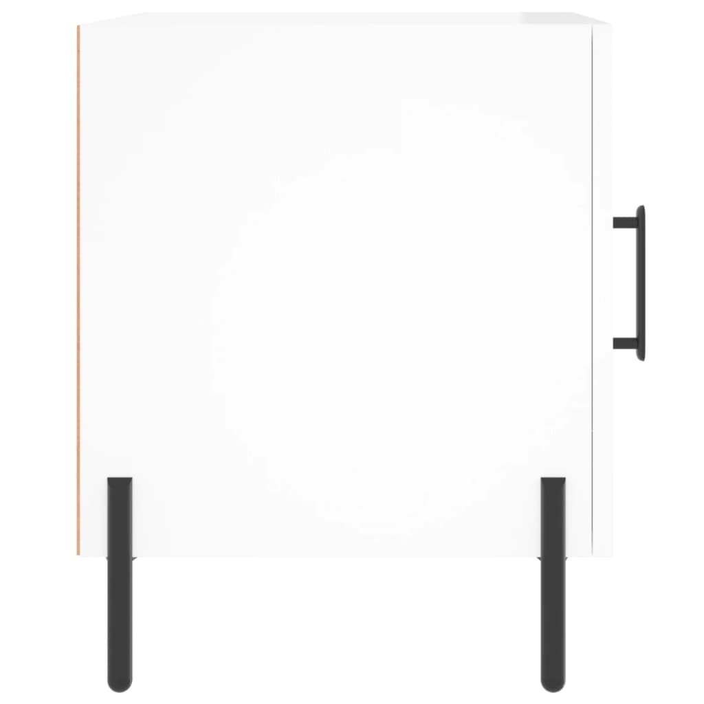 Tables de chevet 2 pcs blanc brillant 40x40x50 cm - XIOS