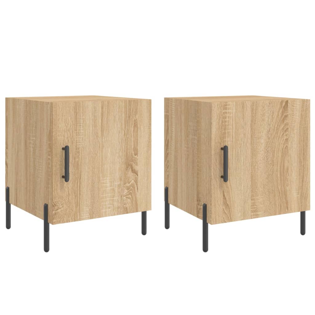 Tables de chevet 2 pcs chêne sonoma 40x40x50 cm bois ingénierie - XIOS
