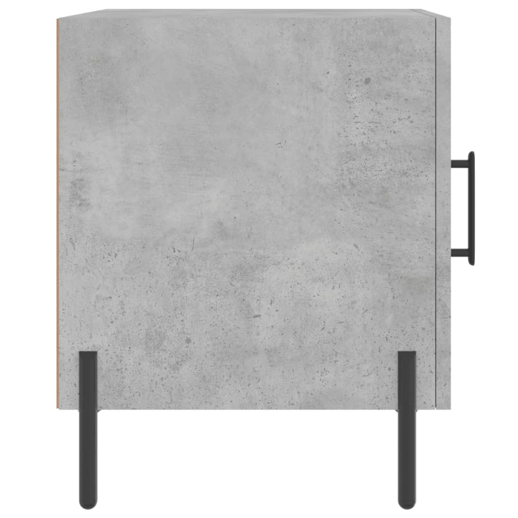 Table de chevet gris béton 40x40x50 cm bois d’ingénierie - XIOS
