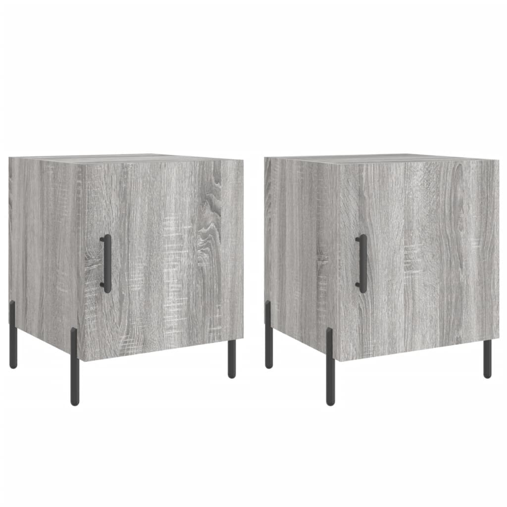 Tables de chevet 2 pcs sonoma gris 40x40x50cm bois d'ingénierie - XIOS