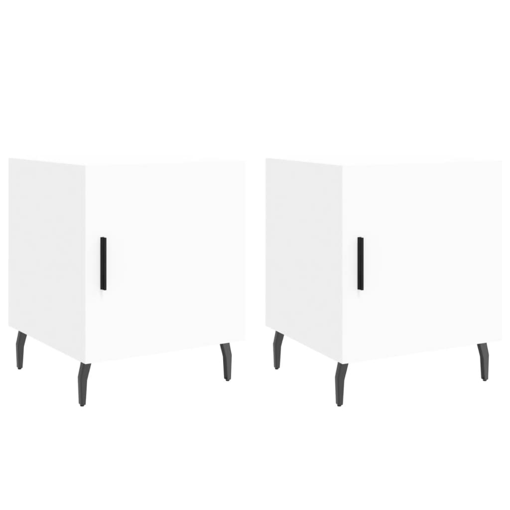 Tables de chevet 2 pcs blanc 40x40x50 cm bois d’ingénierie - XIOS