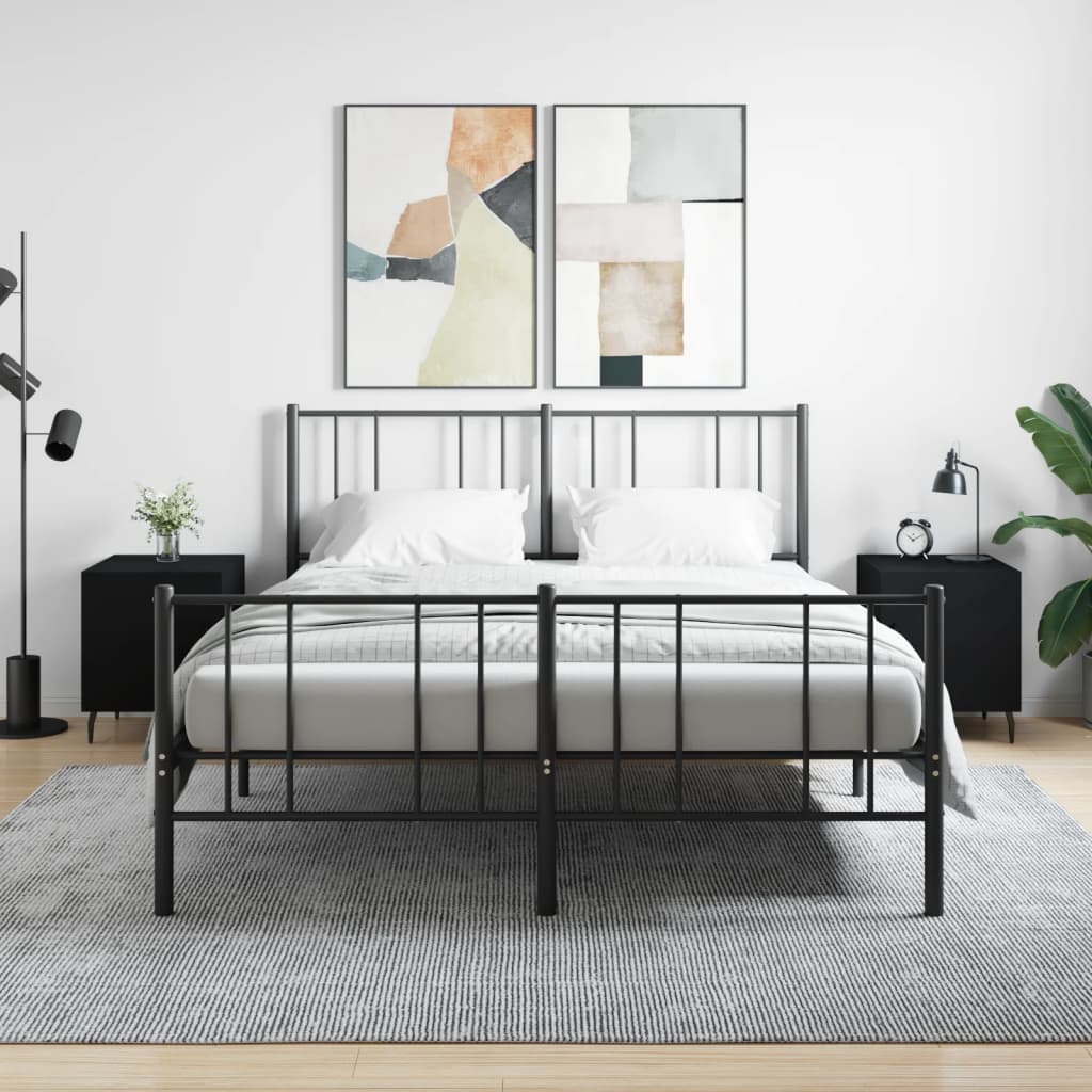 Tables de chevet 2 pcs noir 40x40x50 cm bois d’ingénierie - XIOS