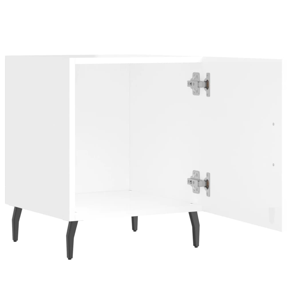 Tables de chevet 2 pcs blanc brillant 40x40x50 cm - XIOS
