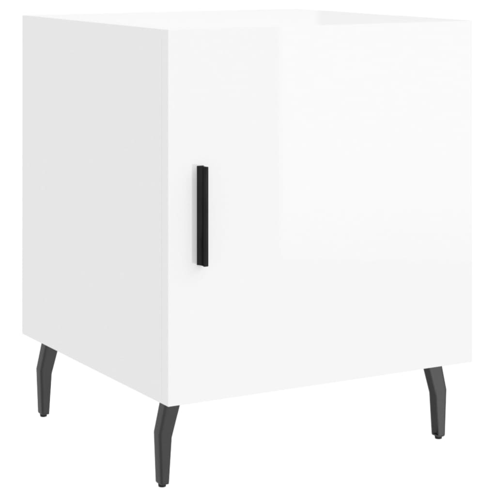 Tables de chevet 2 pcs blanc brillant 40x40x50 cm - XIOS