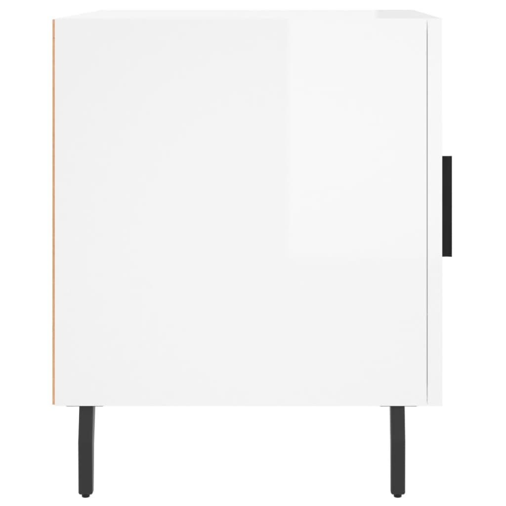 Tables de chevet 2 pcs blanc brillant 40x40x50 cm - XIOS