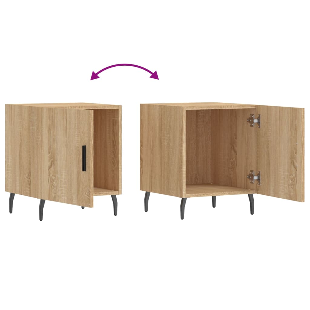 Tables de chevet 2 pcs chêne sonoma 40x40x50 cm bois ingénierie - XIOS