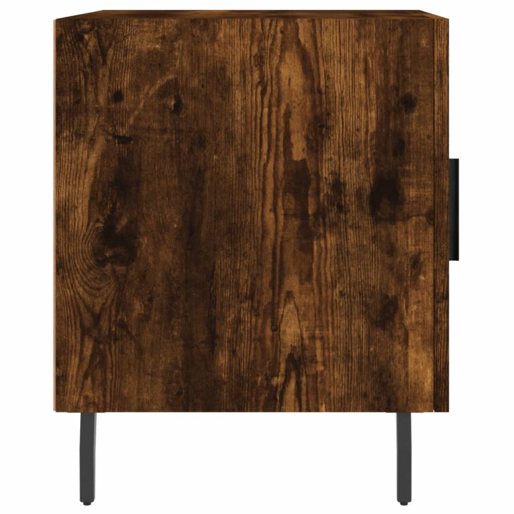 Table de chevet chêne fumé 40x40x50 cm bois d'ingénierie - XIOS
