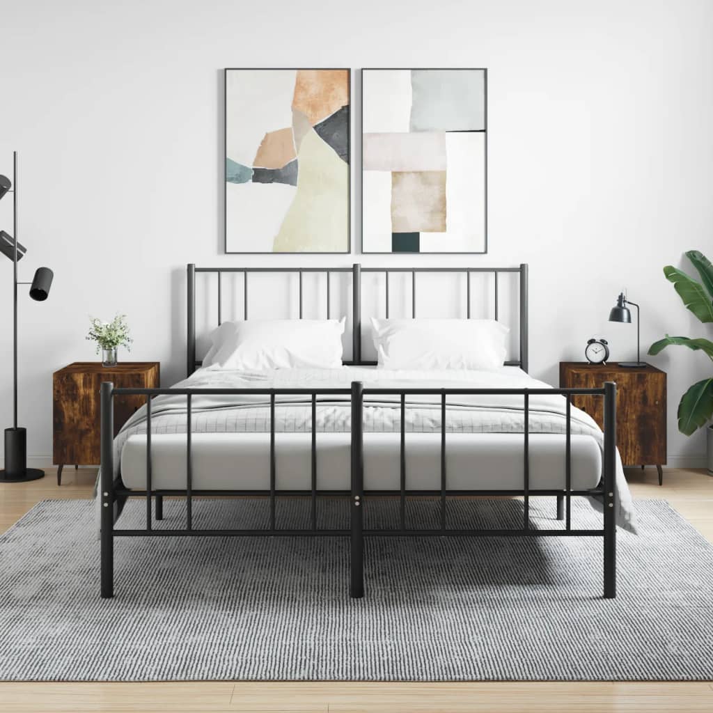 Tables de chevet 2 pcs chêne fumé 40x40x50 cm bois d'ingénierie - XIOS