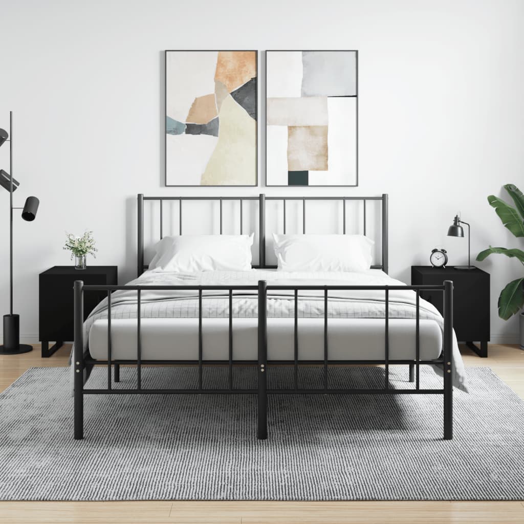 Tables de chevet 2 pcs noir 40x40x50 cm bois d’ingénierie - XIOS