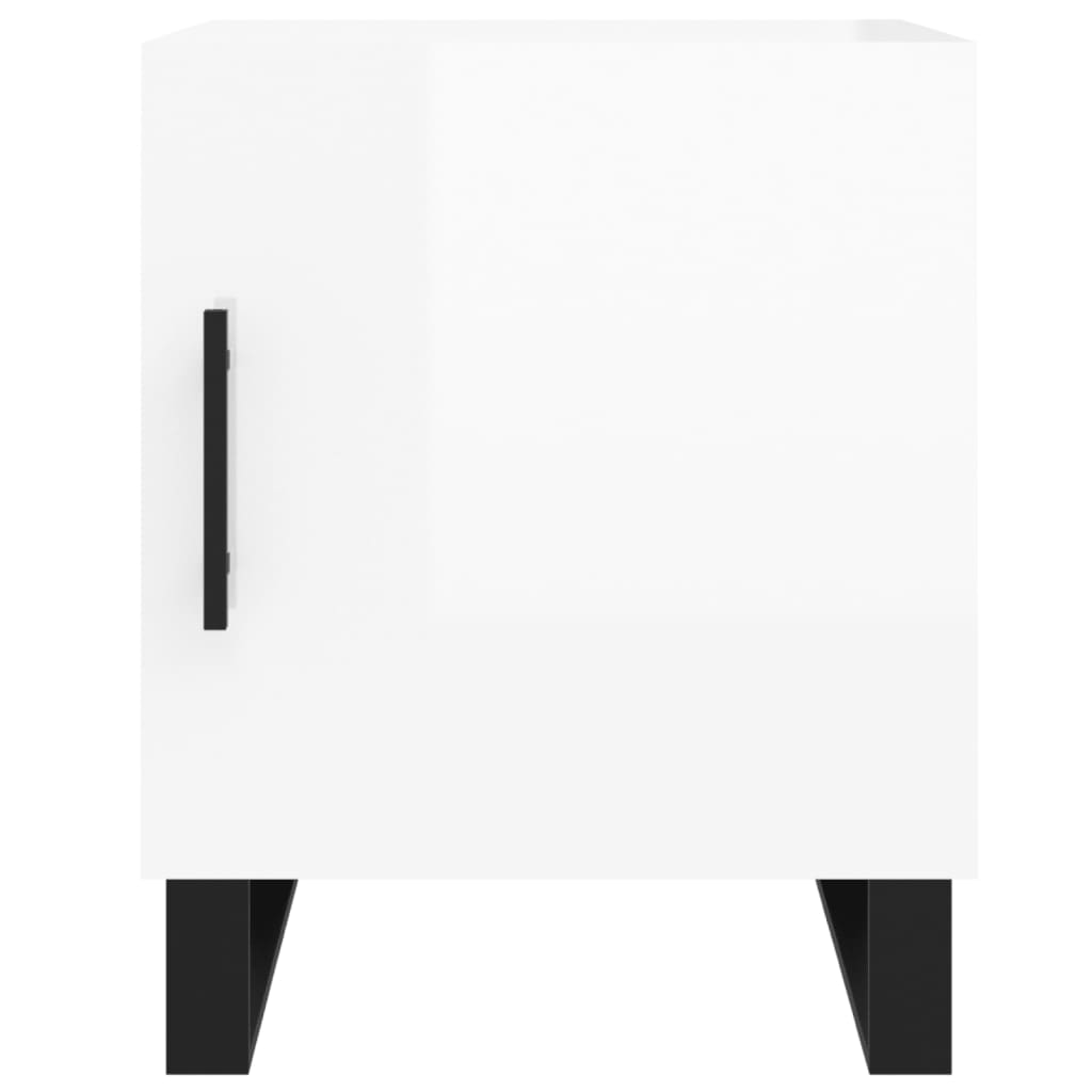 Tables de chevet 2 pcs blanc brillant 40x40x50 cm - XIOS