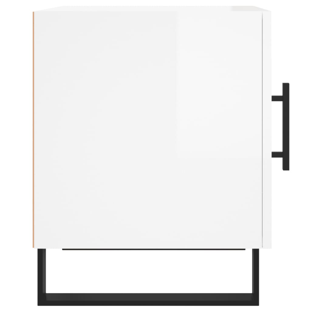 Tables de chevet 2 pcs blanc brillant 40x40x50 cm - XIOS