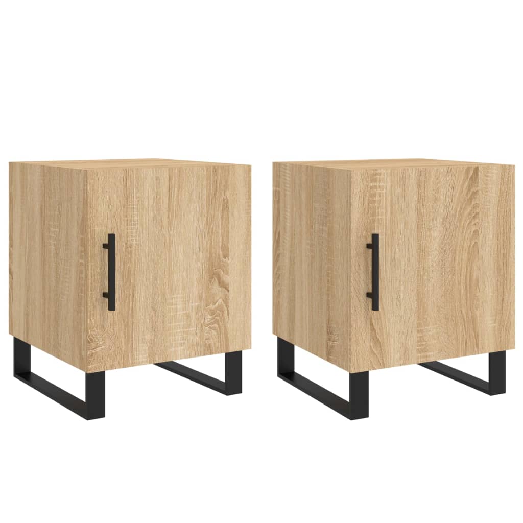 Tables de chevet 2 pcs chêne sonoma 40x40x50 cm bois ingénierie - XIOS