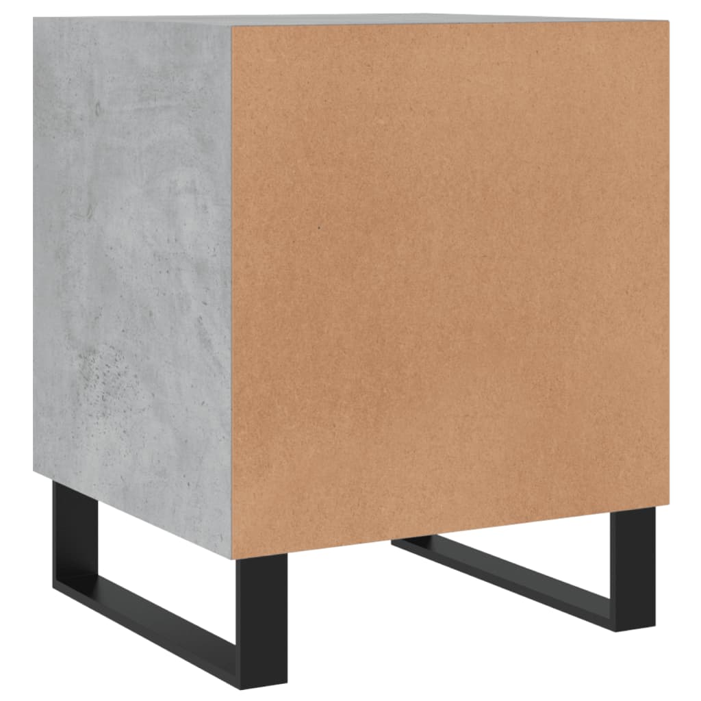 Tables de chevet 2 pcs gris béton 40x40x50 cm bois d’ingénierie - XIOS