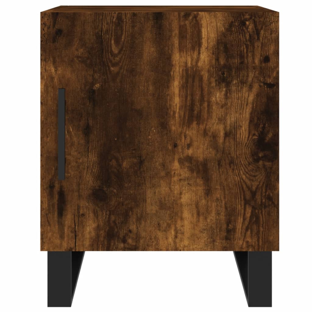 Table de chevet chêne fumé 40x40x50 cm bois d'ingénierie - XIOS