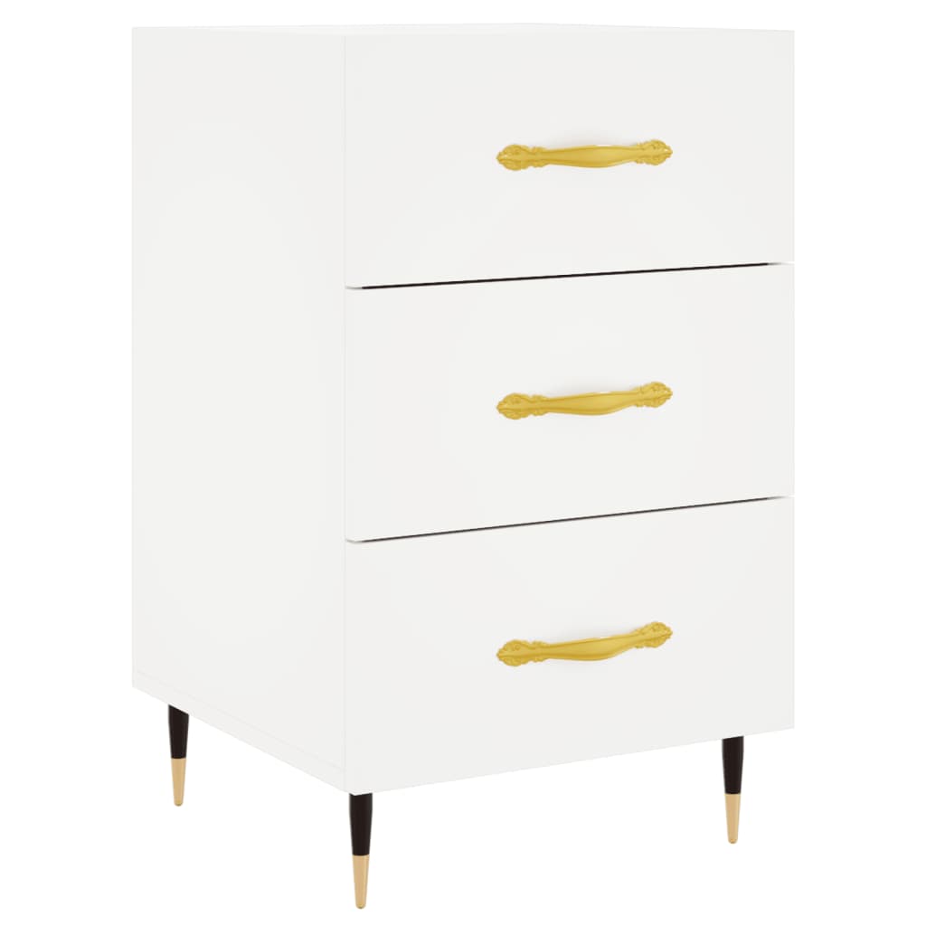 Table de chevet blanc 40x40x66 cm bois d'ingénierie - XIOS