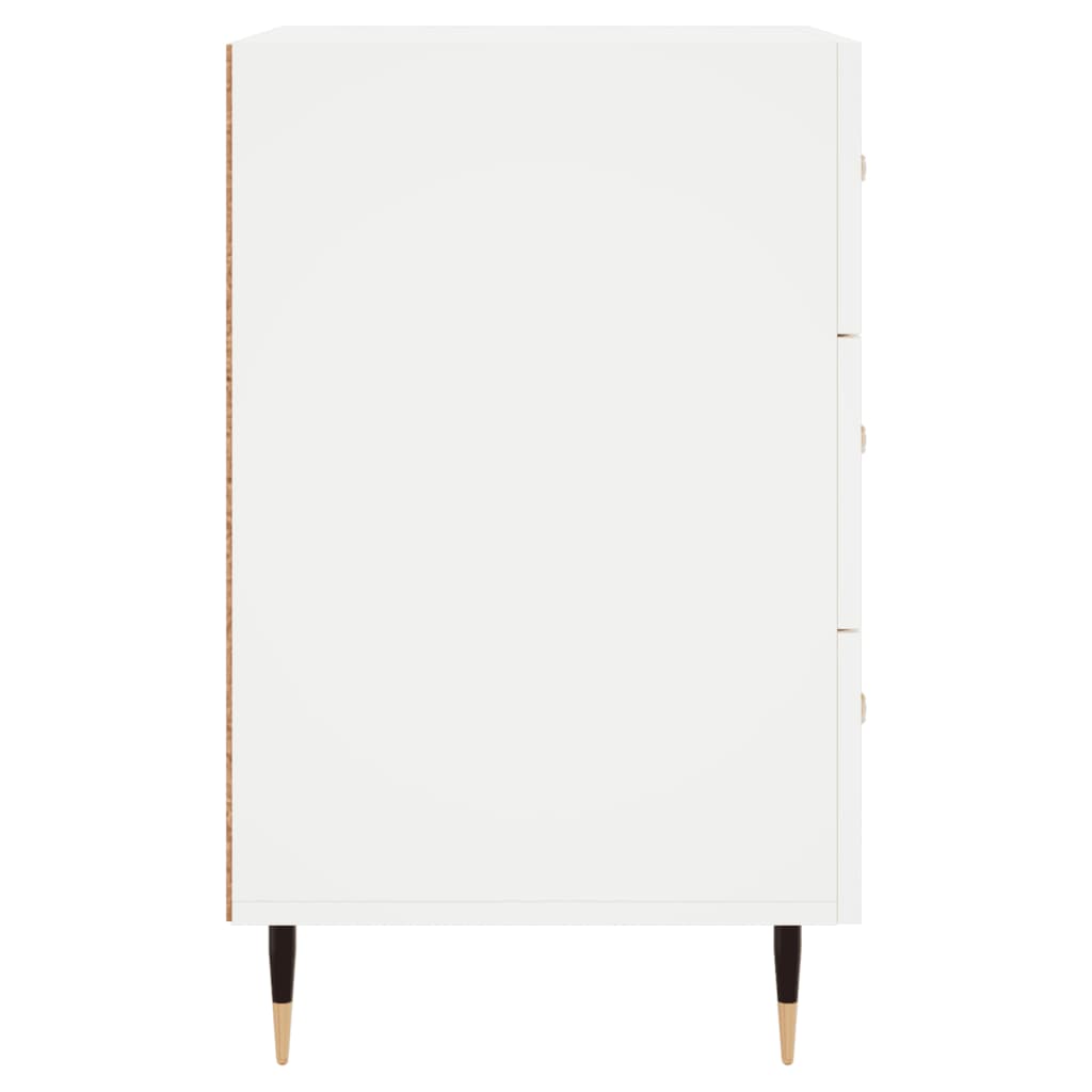 Table de chevet blanc 40x40x66 cm bois d'ingénierie - XIOS