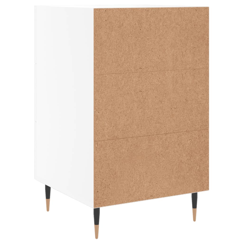 Table de chevet blanc 40x40x66 cm bois d'ingénierie - XIOS