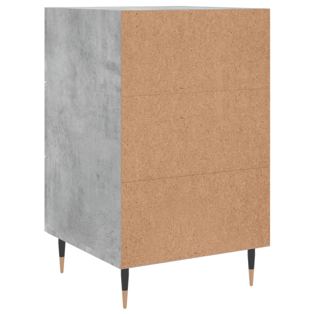 Table de chevet gris béton 40x40x66 cm bois d'ingénierie - XIOS