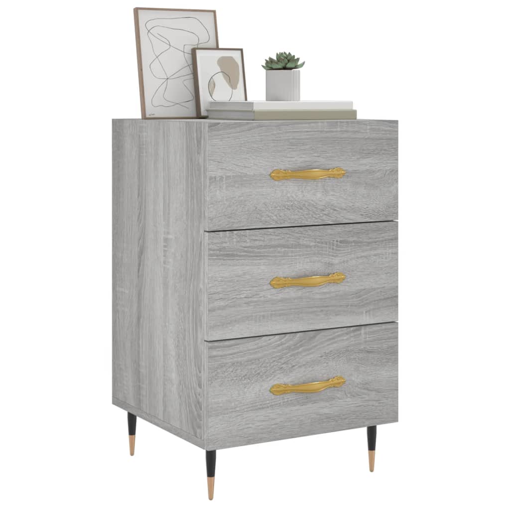Table de chevet sonoma gris 40x40x66 cm bois d'ingénierie - XIOS