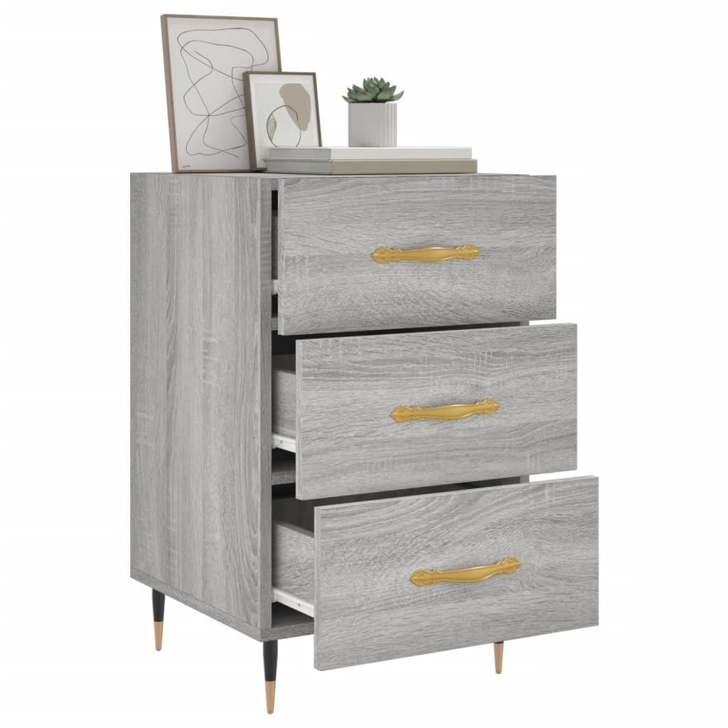 Table de chevet sonoma gris 40x40x66 cm bois d'ingénierie - XIOS
