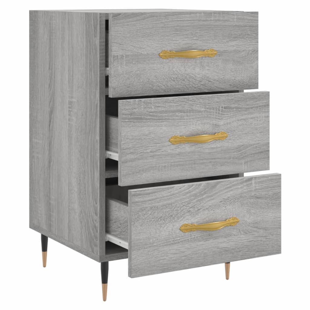 Table de chevet sonoma gris 40x40x66 cm bois d'ingénierie - XIOS