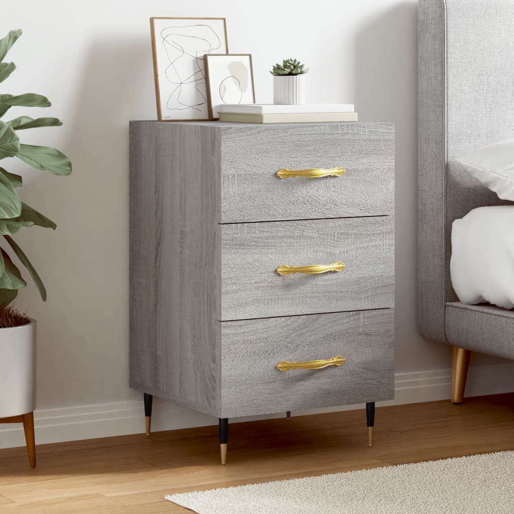 Table de chevet sonoma gris 40x40x66 cm bois d'ingénierie - XIOS