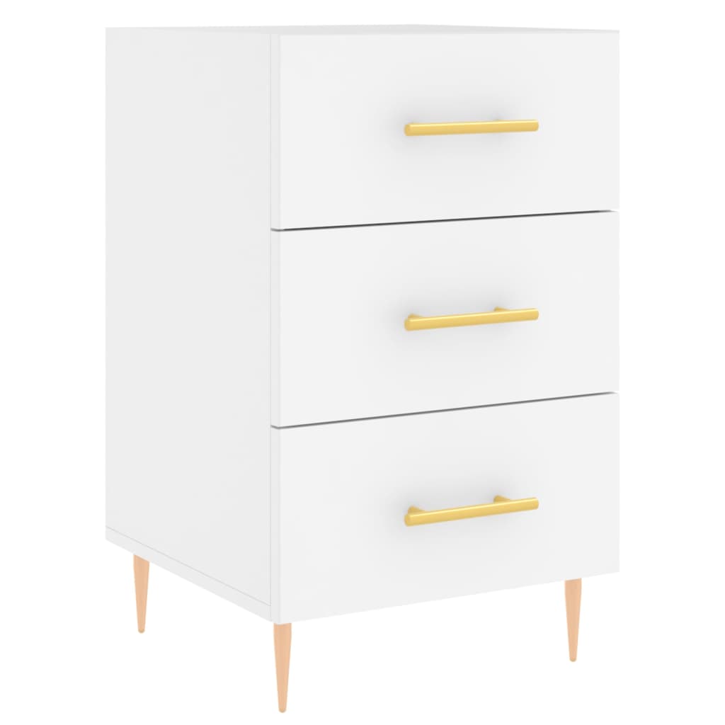 Table de chevet blanc 40x40x66 cm bois d'ingénierie - XIOS