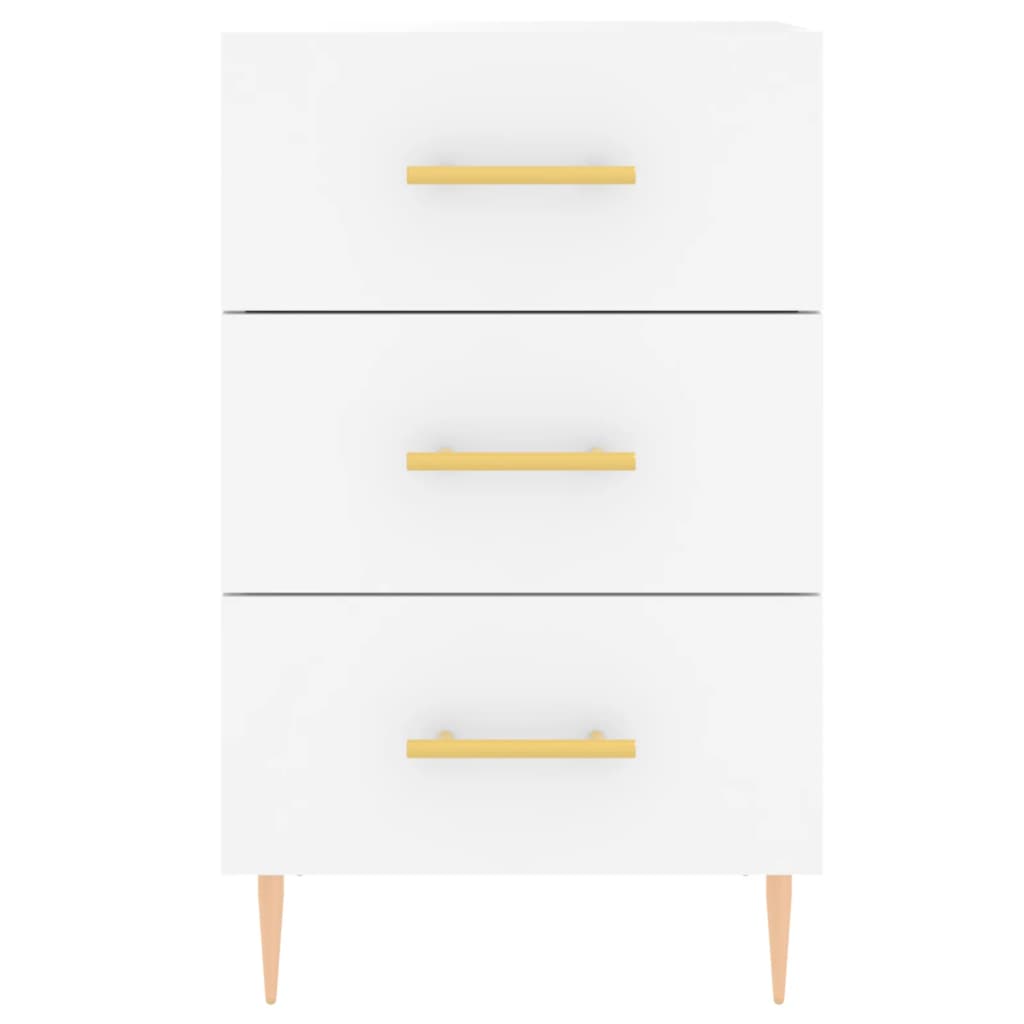Table de chevet blanc 40x40x66 cm bois d'ingénierie - XIOS