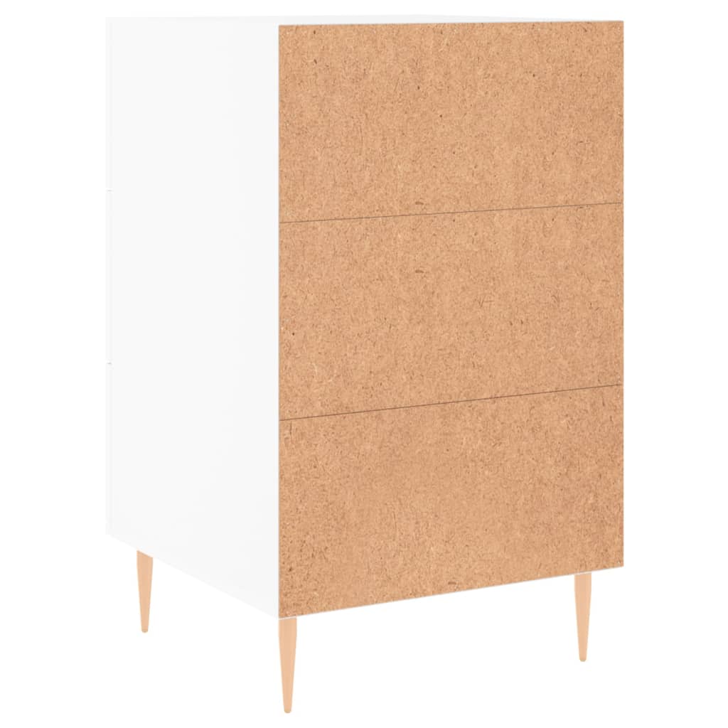 Table de chevet blanc 40x40x66 cm bois d'ingénierie - XIOS