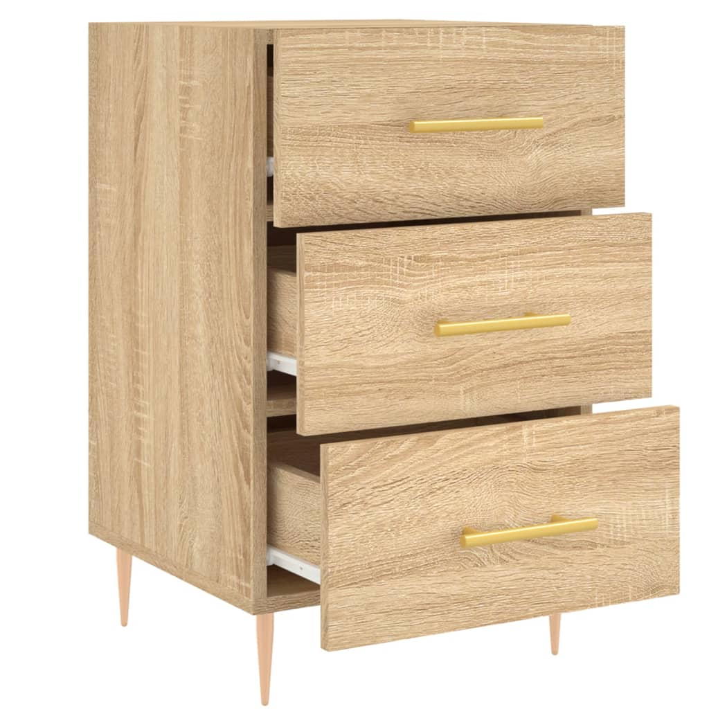 Table de chevet chêne sonoma 40x40x66 cm bois d'ingénierie - XIOS