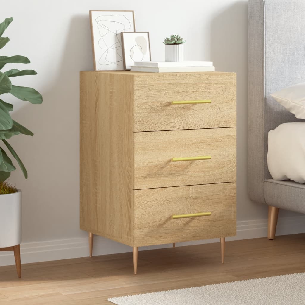 Table de chevet chêne sonoma 40x40x66 cm bois d'ingénierie - XIOS