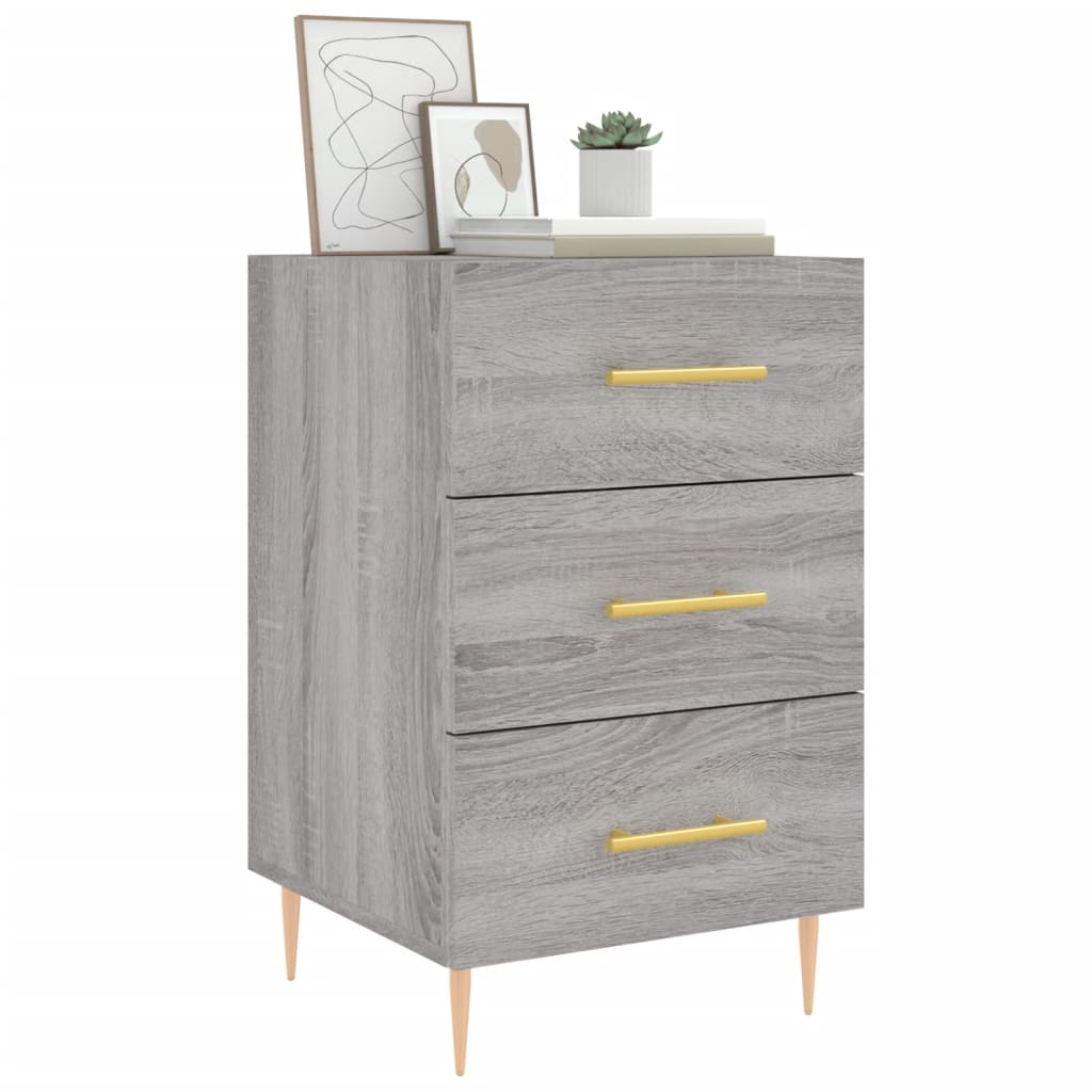 Table de chevet sonoma gris 40x40x66 cm bois d'ingénierie - XIOS