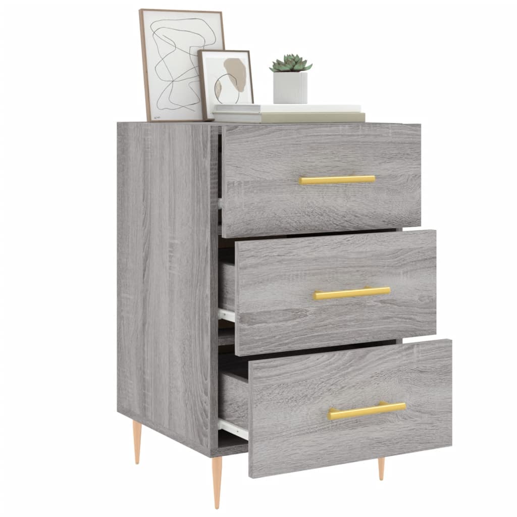 Table de chevet sonoma gris 40x40x66 cm bois d'ingénierie - XIOS