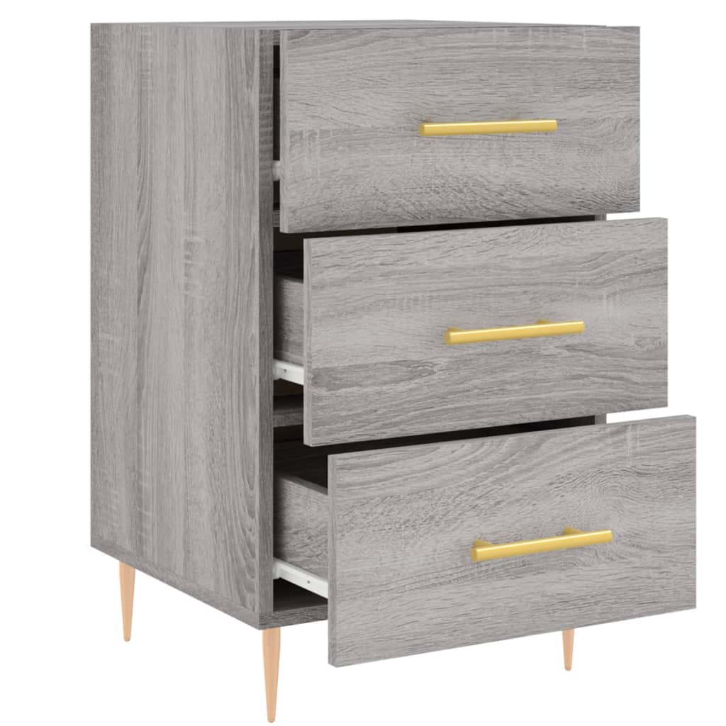 Table de chevet sonoma gris 40x40x66 cm bois d'ingénierie - XIOS