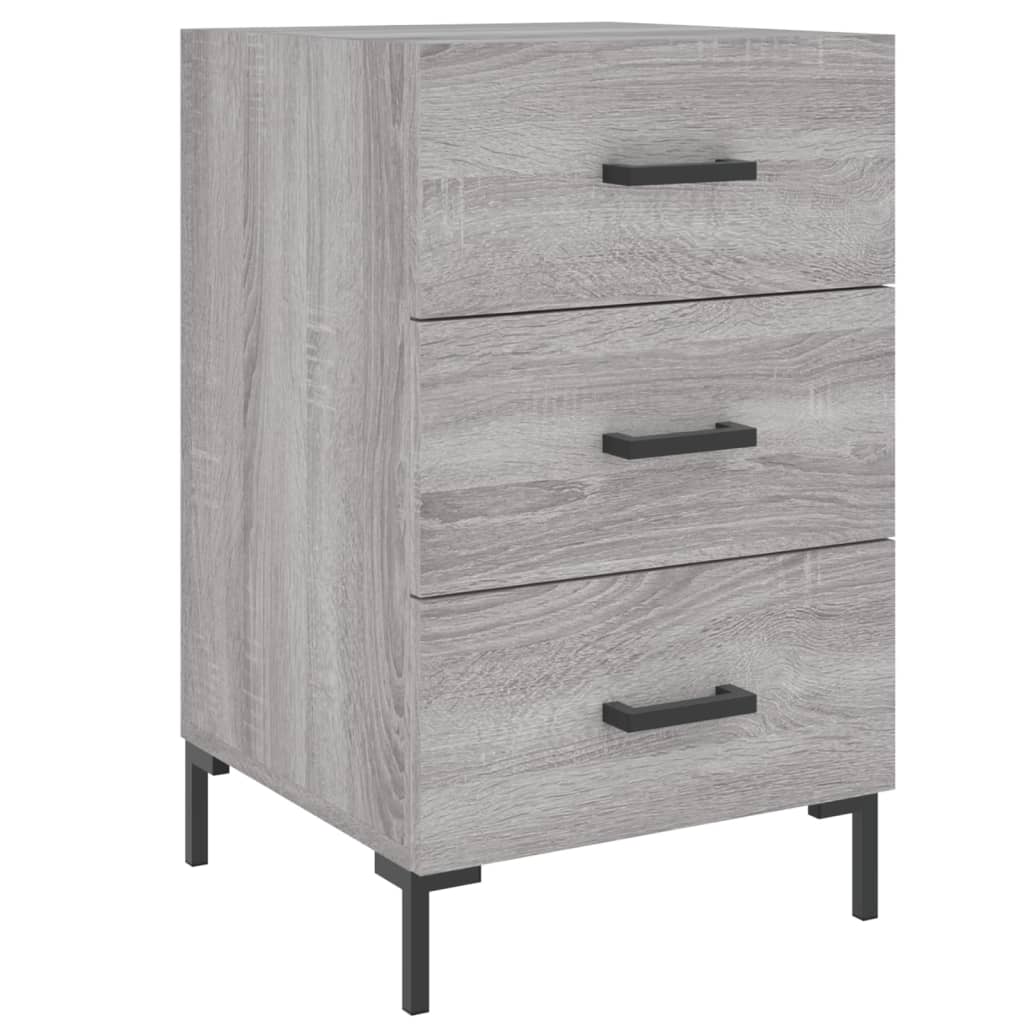 Table de chevet sonoma gris 40x40x66 cm bois d'ingénierie - XIOS