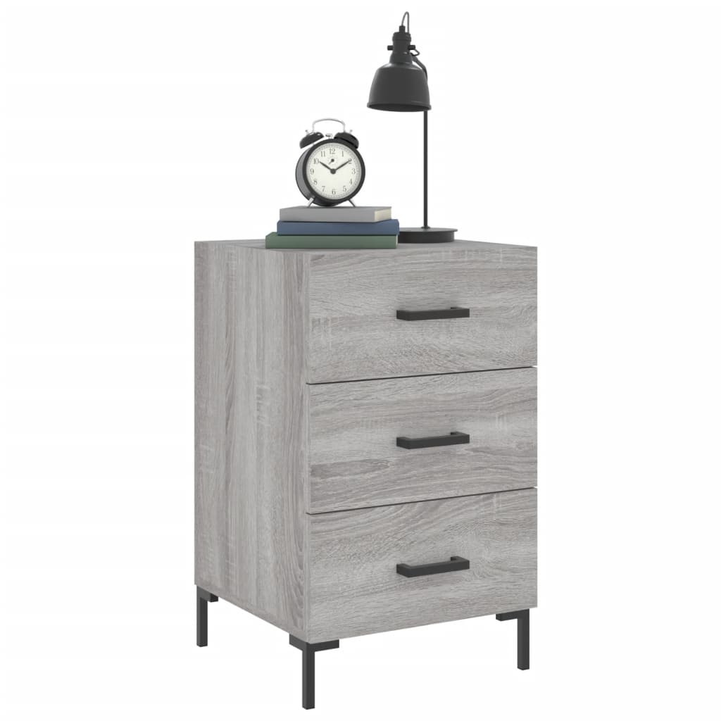 Table de chevet sonoma gris 40x40x66 cm bois d'ingénierie - XIOS