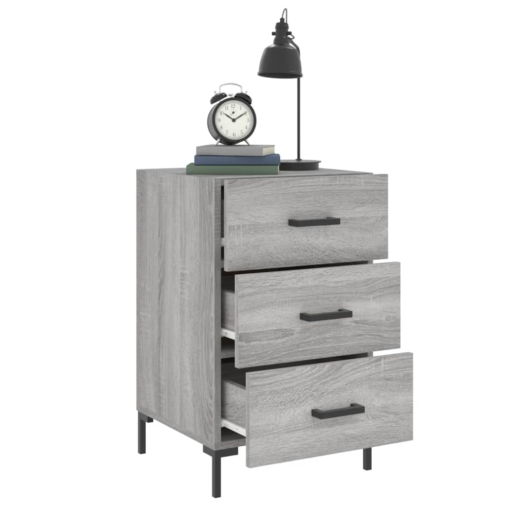 Table de chevet sonoma gris 40x40x66 cm bois d'ingénierie - XIOS