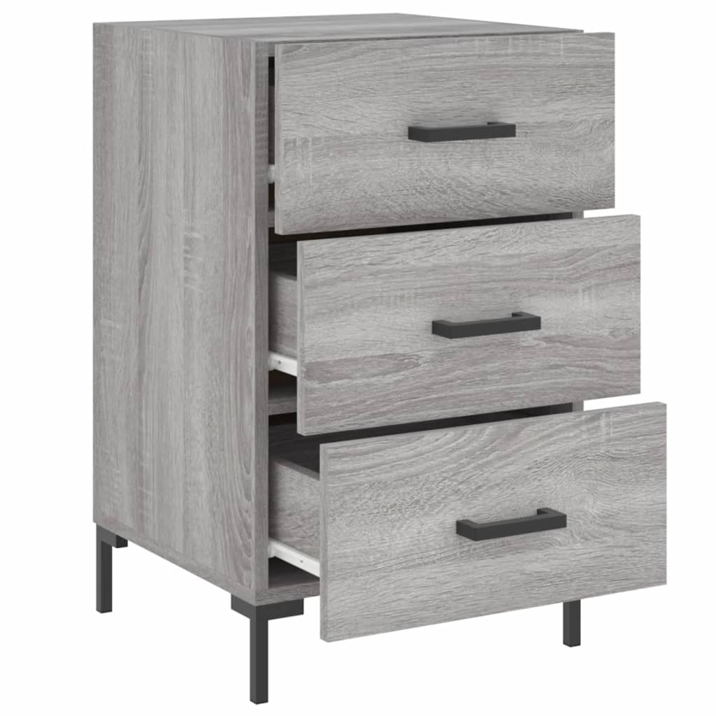 Table de chevet sonoma gris 40x40x66 cm bois d'ingénierie - XIOS