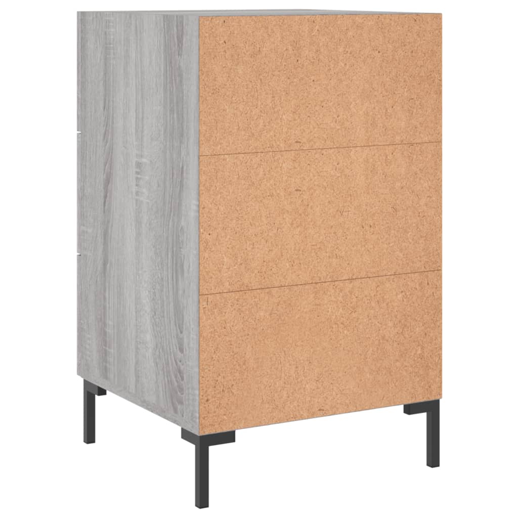 Table de chevet sonoma gris 40x40x66 cm bois d'ingénierie - XIOS