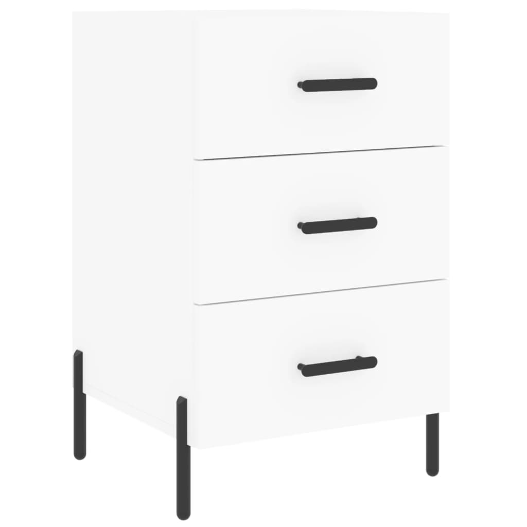 Table de chevet blanc 40x40x66 cm bois d'ingénierie - XIOS