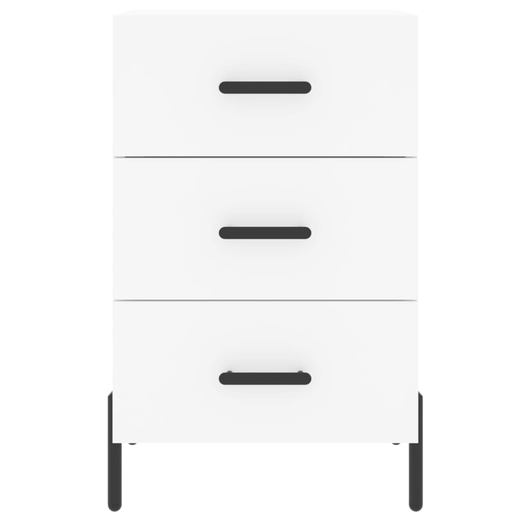 Table de chevet blanc 40x40x66 cm bois d'ingénierie - XIOS