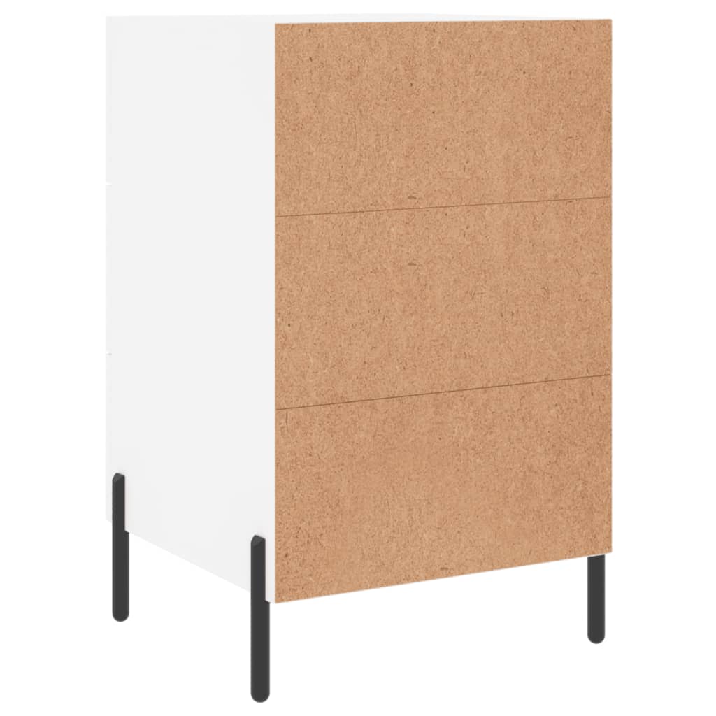 Table de chevet blanc 40x40x66 cm bois d'ingénierie - XIOS
