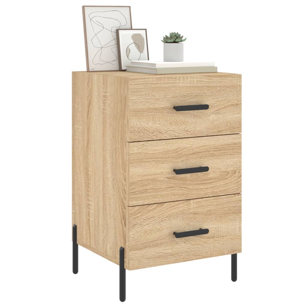 Table de chevet chêne sonoma 40x40x66 cm bois d'ingénierie - XIOS