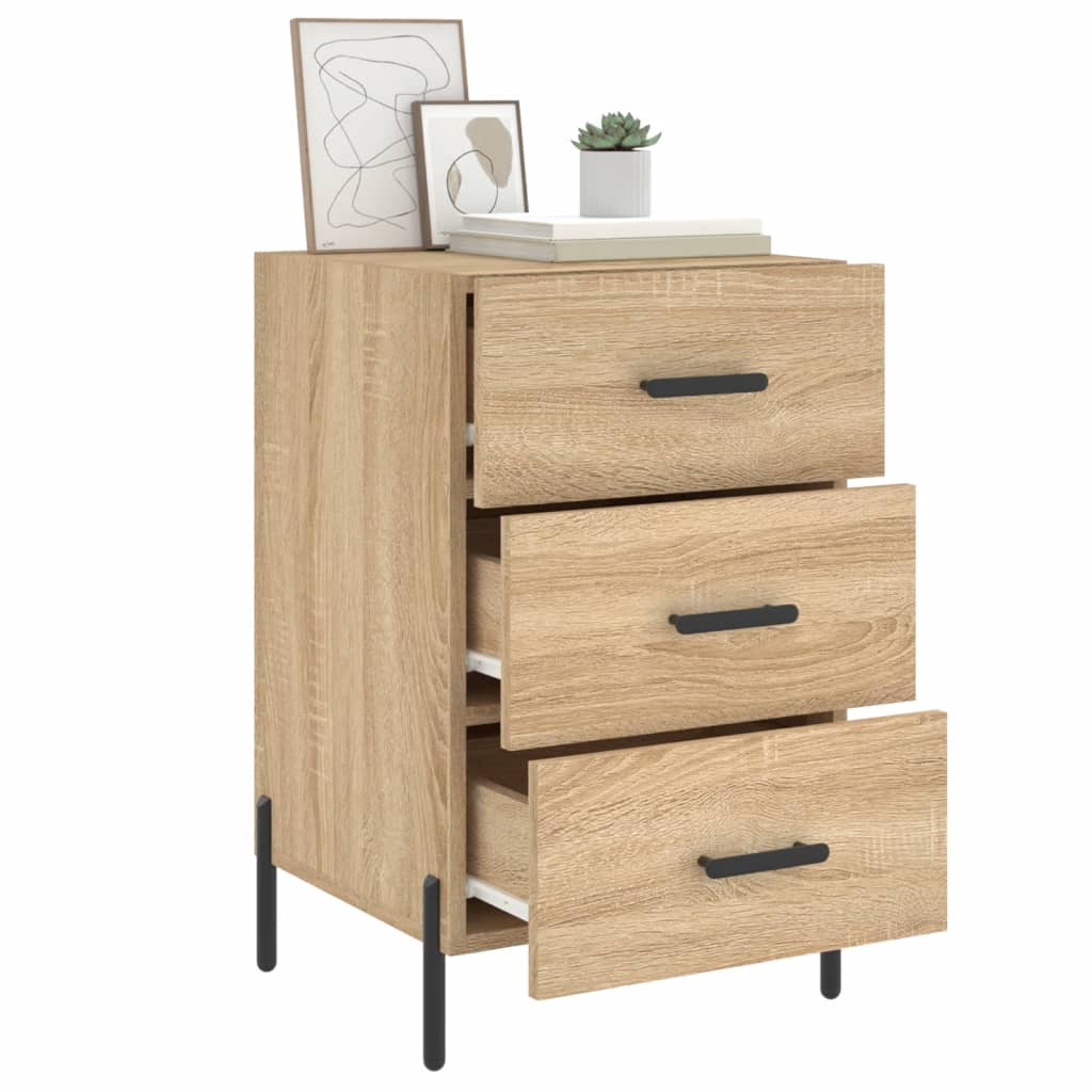 Table de chevet chêne sonoma 40x40x66 cm bois d'ingénierie - XIOS