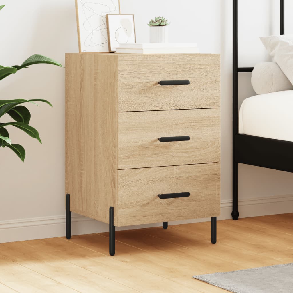 Table de chevet chêne sonoma 40x40x66 cm bois d'ingénierie - XIOS