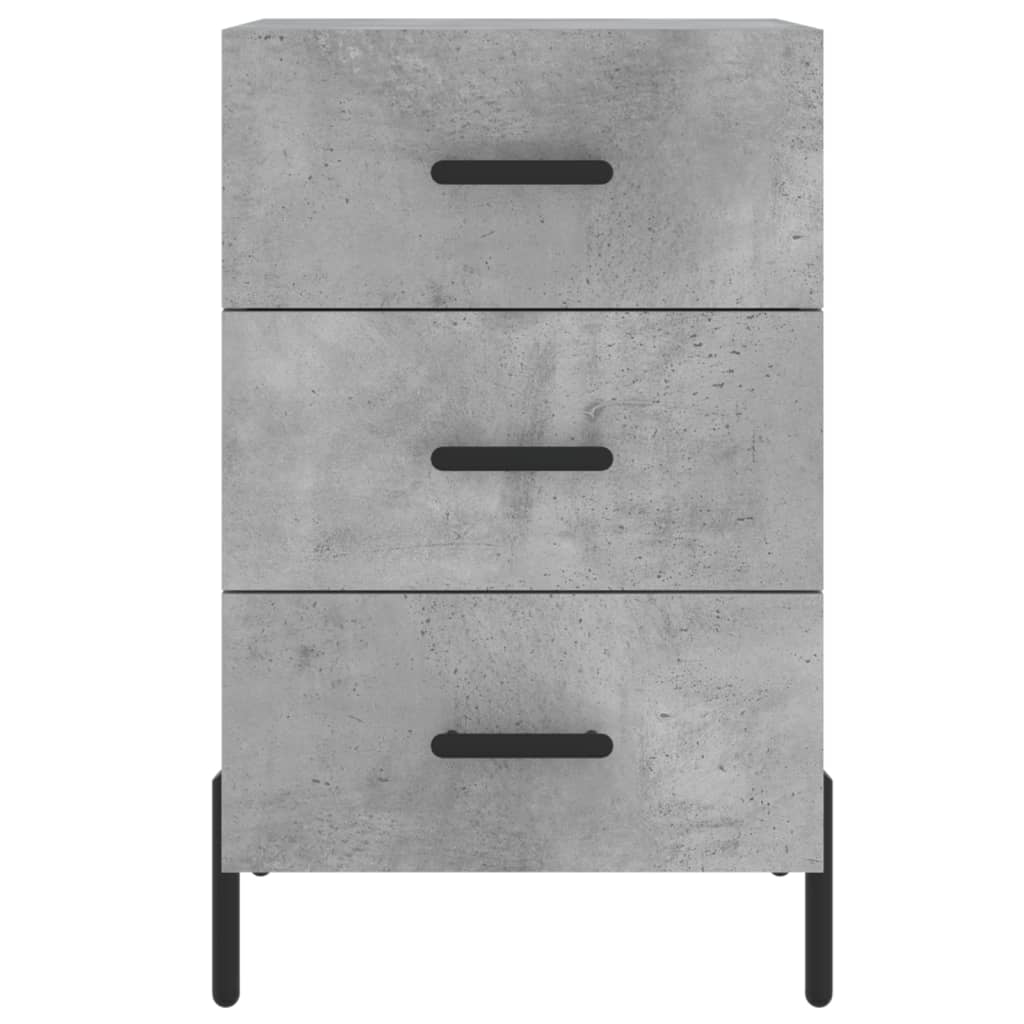 Table de chevet gris béton 40x40x66 cm bois d'ingénierie - XIOS